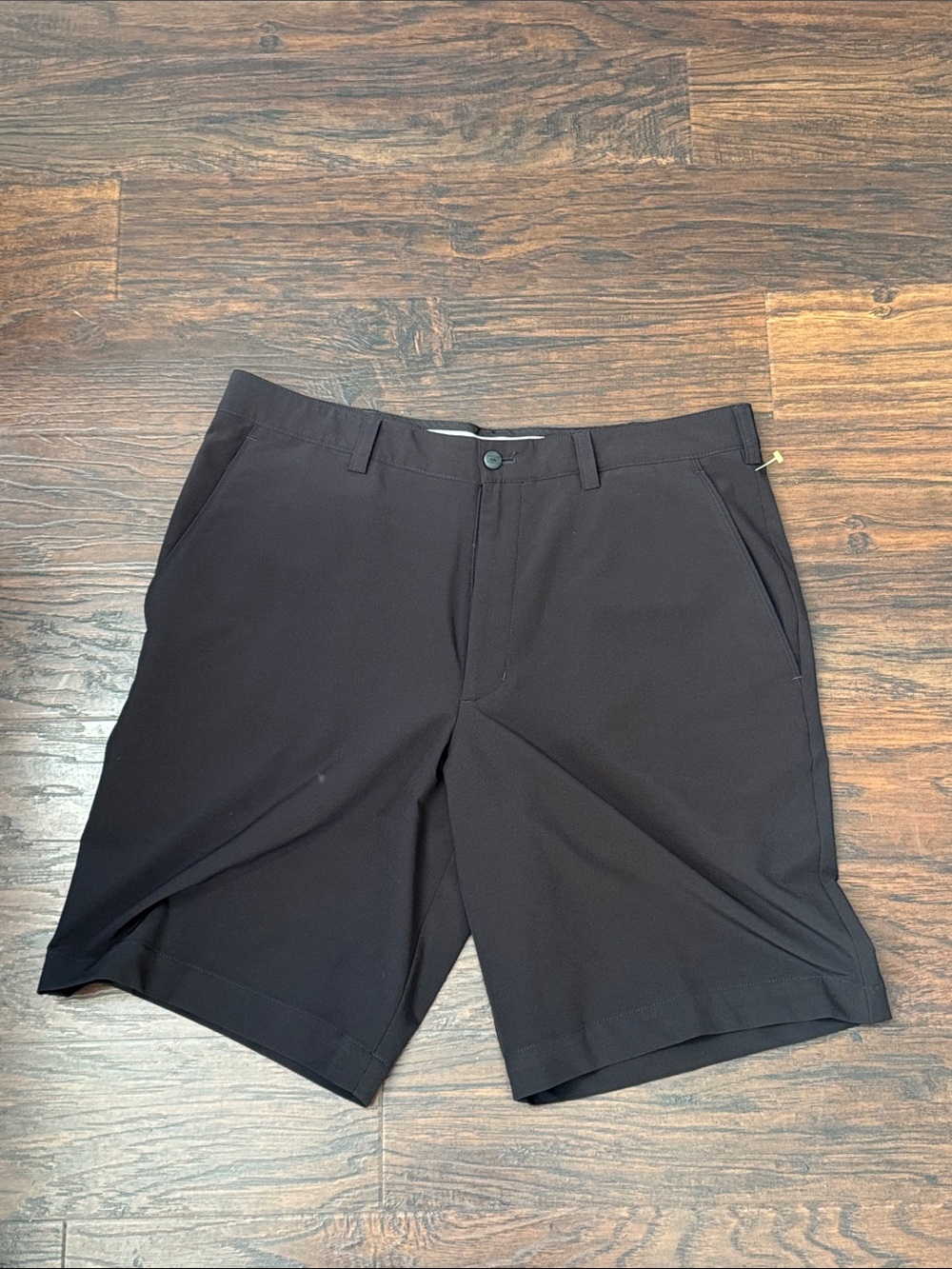 Cutter & Buck Black Flat-Front Performance Shorts